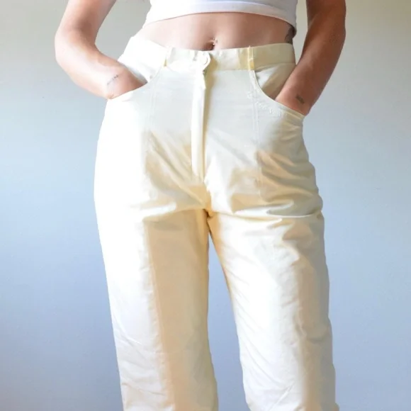 Vintage cream insulated trousers - Picture 4 of 5